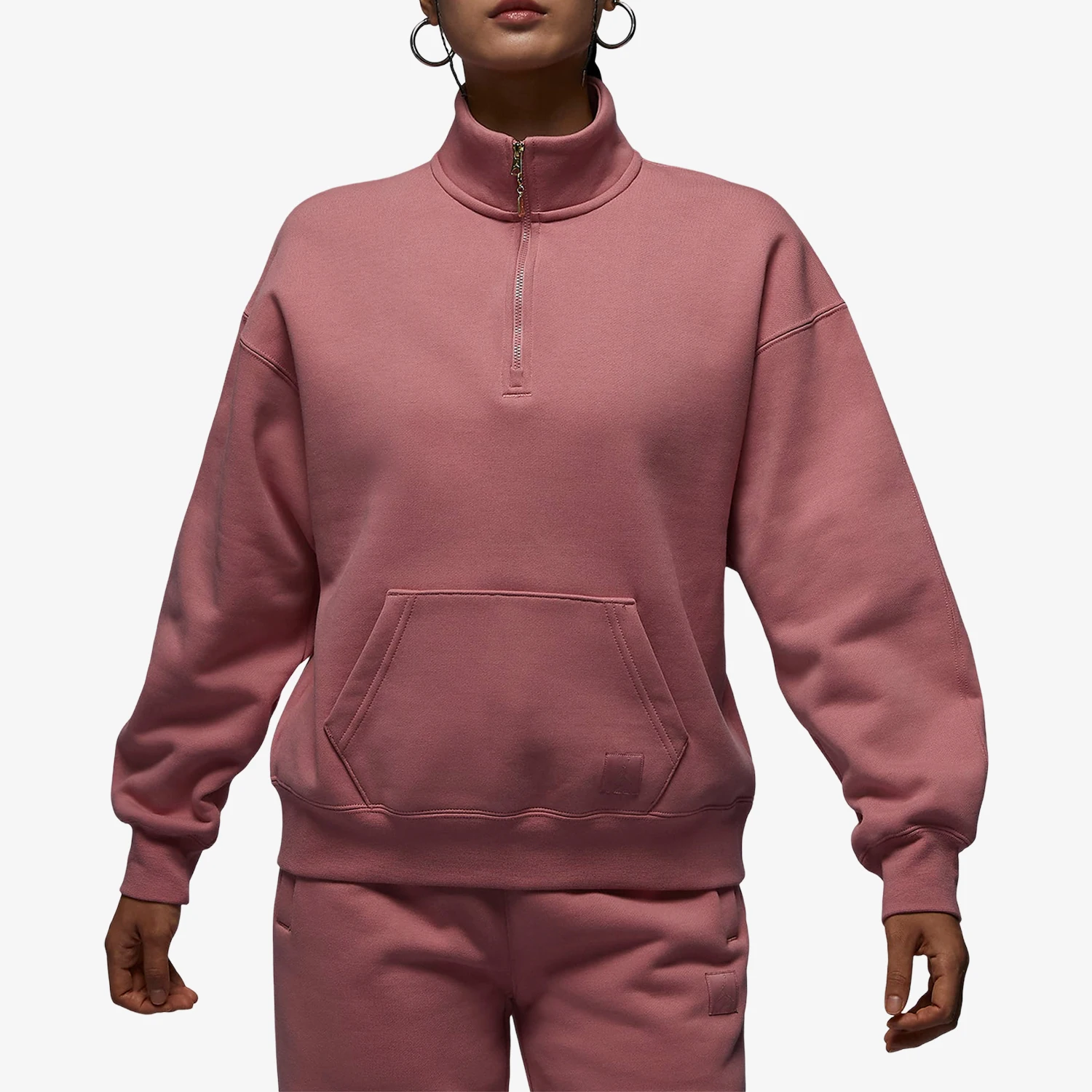 Nike Authentic New JORDAN Women's Casual Sport Half Zip Hooded Sweatshirt FD7222-618