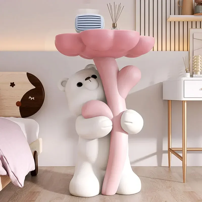 Cute Cartoon Bear Stolik kawowy Sofa Stolik nocny Sundries Organizer Dekoracje podłogowe w salonie Ozdoby na biurko Wystrój domu