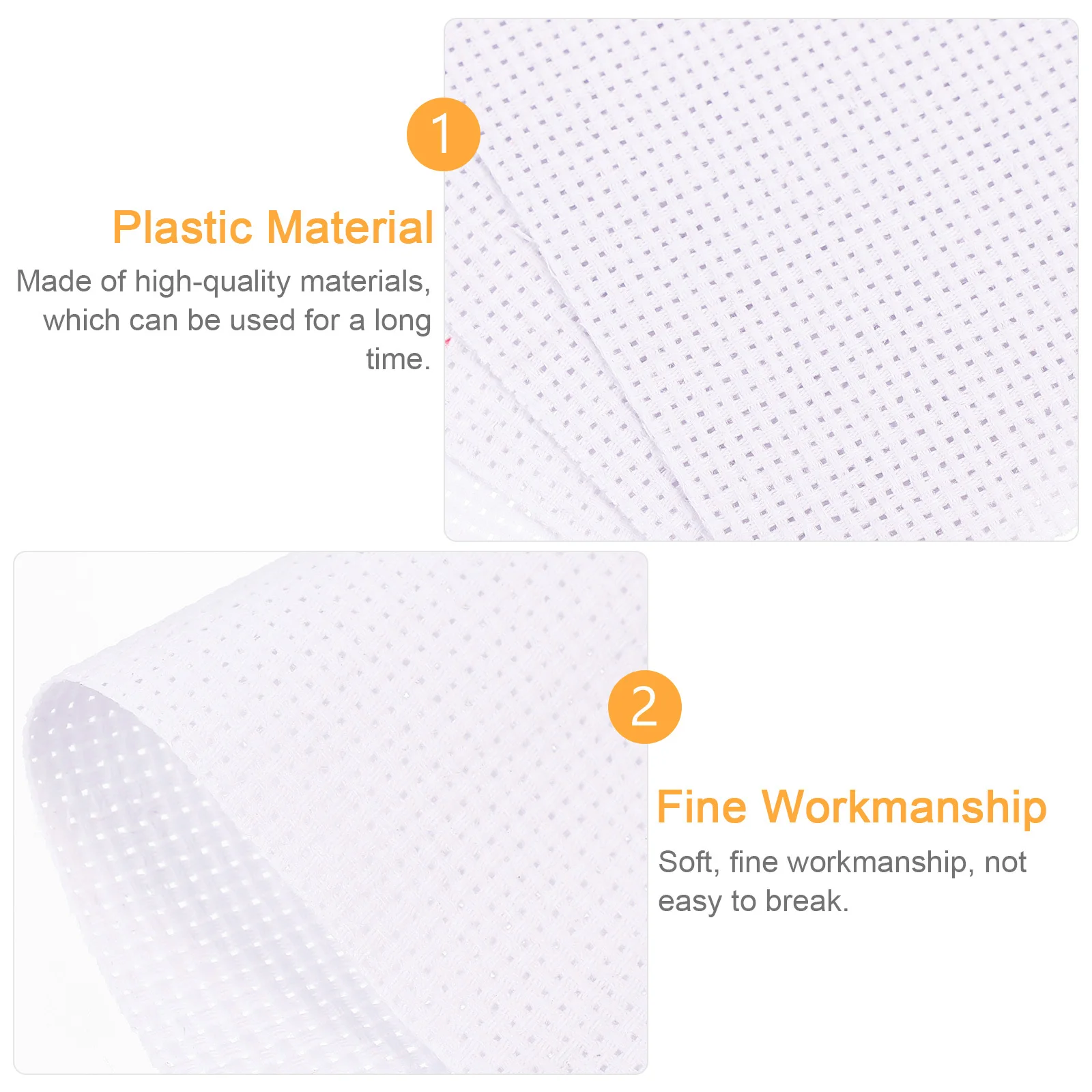 

4pcs Cross Stitch Cloth 11 Count Cotton Fabric 18X12 Inch White For Diy Needlework Cross Stitch Supplies Cloth Handicraft