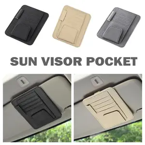 Storage visor Multi-Bulberry car sunshine visor Multi-functional document storage Card glasses clip organizer interior accessories 10 Main Sales Car Document Door - №9