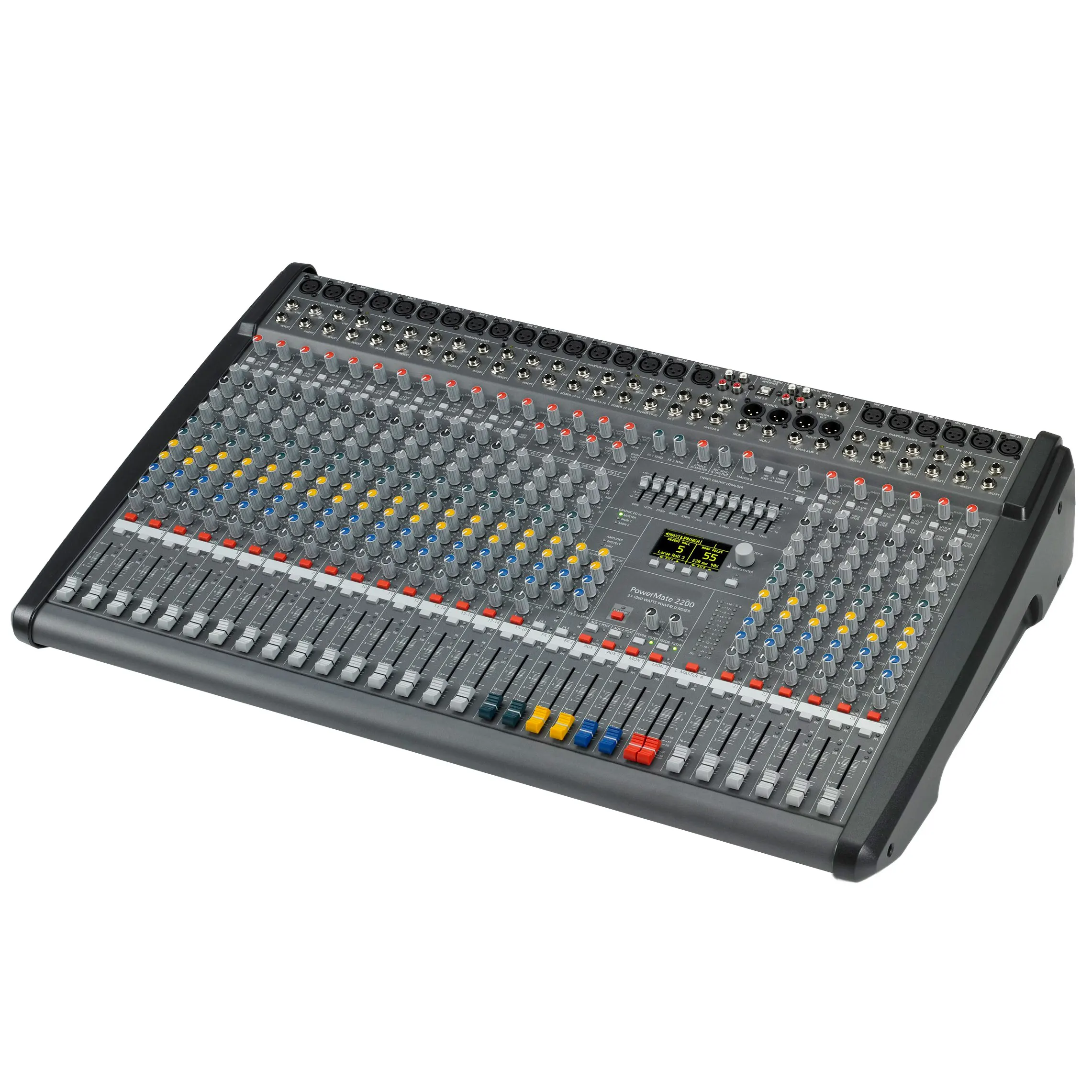 22 Channel Powered Mixer 2x1000W Amplifier USB Stage Concert Live Sound Equipment