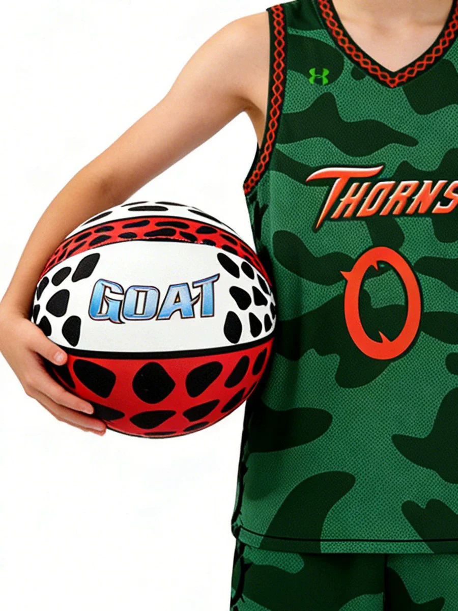 

Баскетбольный мяч GOAT 2026 Movie Will 0 Thorns Jersey Vineland, бесшумный, из полиуретановой пены, беззвучный, для баскетбольных кольцев, сжимаемый, тихий мяч