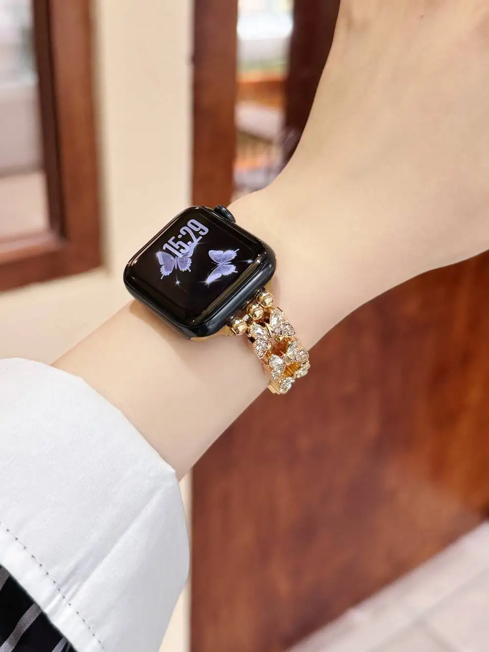 ممتاز فراشة سوار ل سوار ساعة يد آبل ربط النساء سلسلة 8/7/6/10/9 40 مللي متر 41 مللي متر 38 مللي متر 42 مللي متر 44 مللي متر 45 مللي متر 46 مللي متر حزام #2