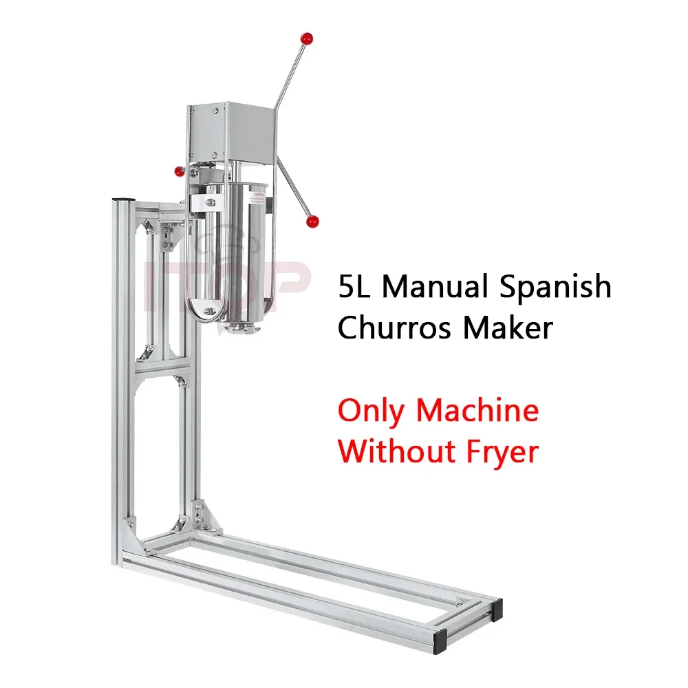 GZZT TG5L Spanish Churros Maker Snack Machine Twist Latin Fruit Maker 5L Commercial Manual Churros Maker Dough Stick Machine