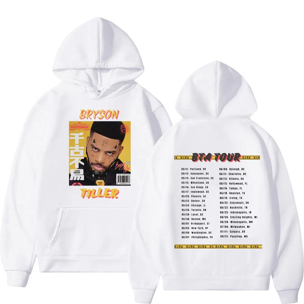 

Rapper Bryson Tiller 2024 Tour Graphic Hoodie Trend Hip Hop Retro Hooded Sweatshirt Men Women Casual Fashion Oversized Pullovers