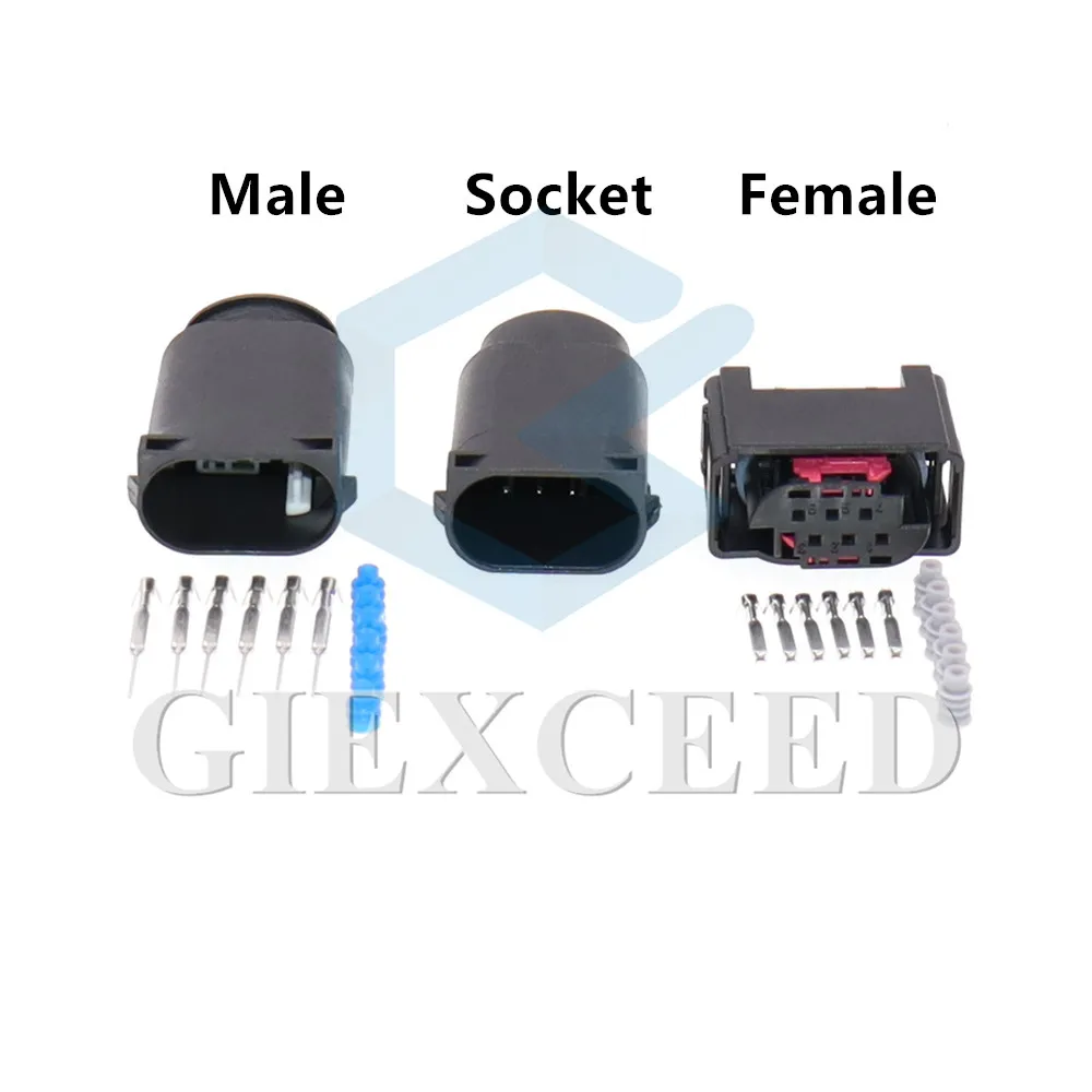 2 Sets 6 Pin AC Assembly 1-967360-1 1-967587-3 Air Suspension Ride Height Level Sensor Plug Automotive Connector