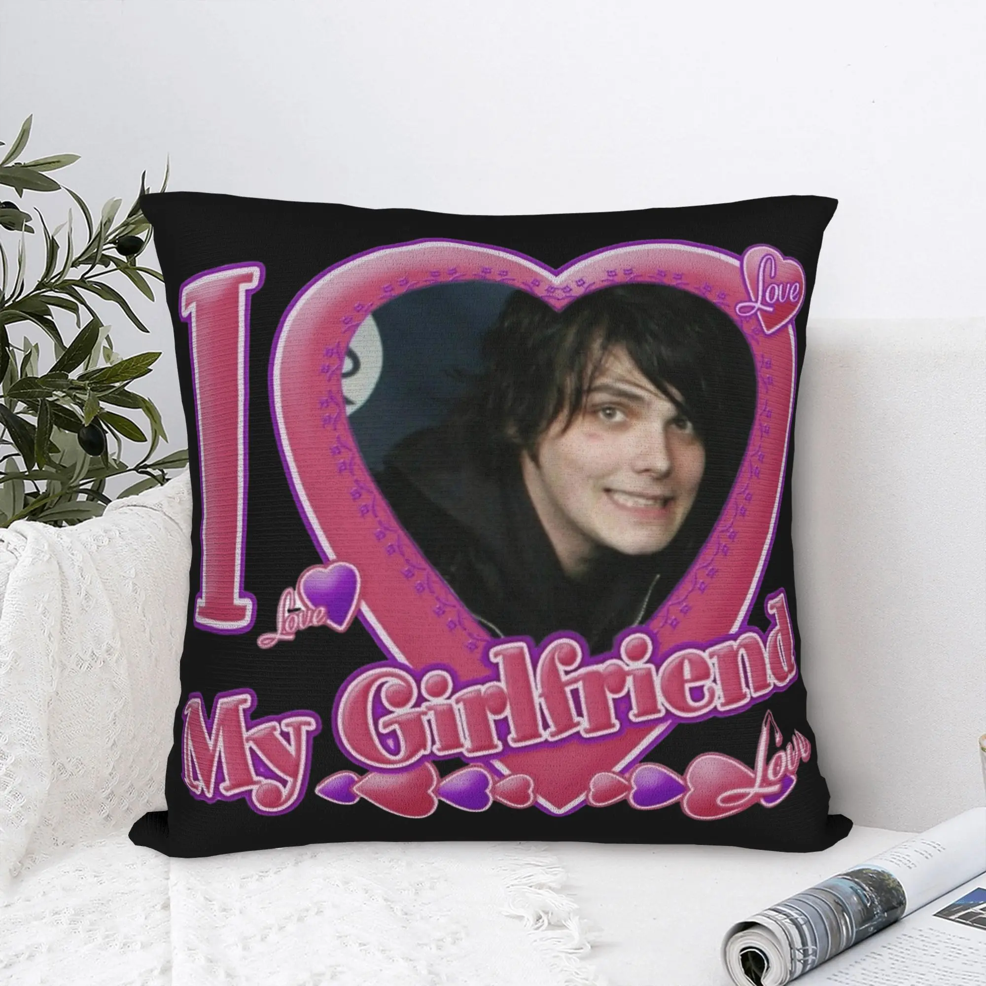 I love Gerard Way My Chemical Romance Pillowcase Printing Fabric Cushion Cover Decor  Pillow Case Cover Sofa Drop Shipping 18