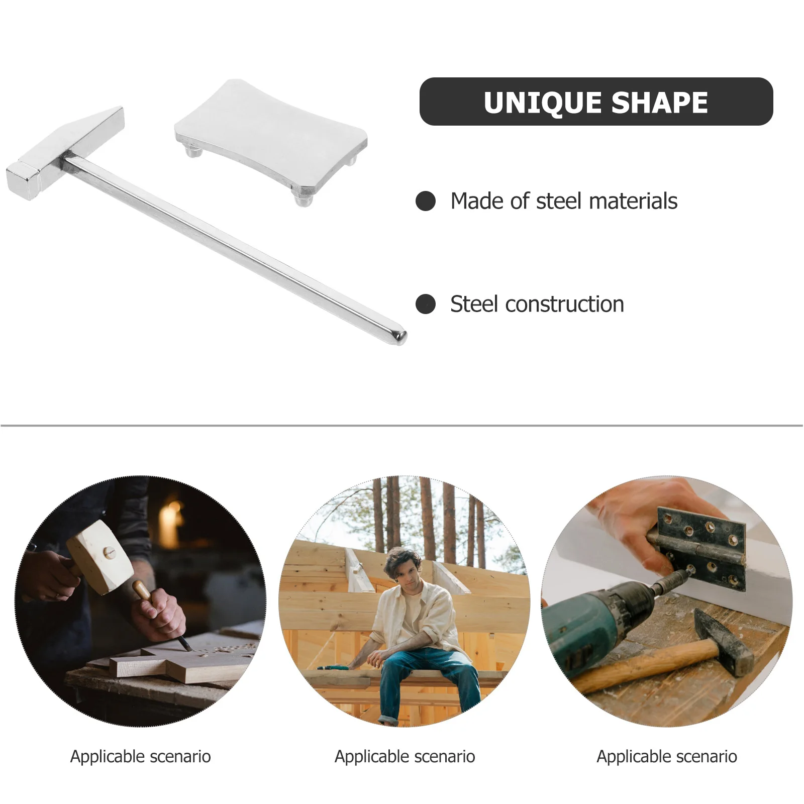 

1 set 1 Set Small Steel Multifunction Hand Tool Square Head For Chiseling Rivet Work Metal Fabrication Home Repair Tools Set