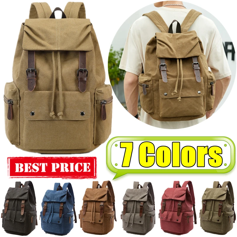 New Fashion Vintage Canvas Laptop Backpack Men Women School Mochila Feminina Anti-Theft Women Travel Backpacks School Backpack