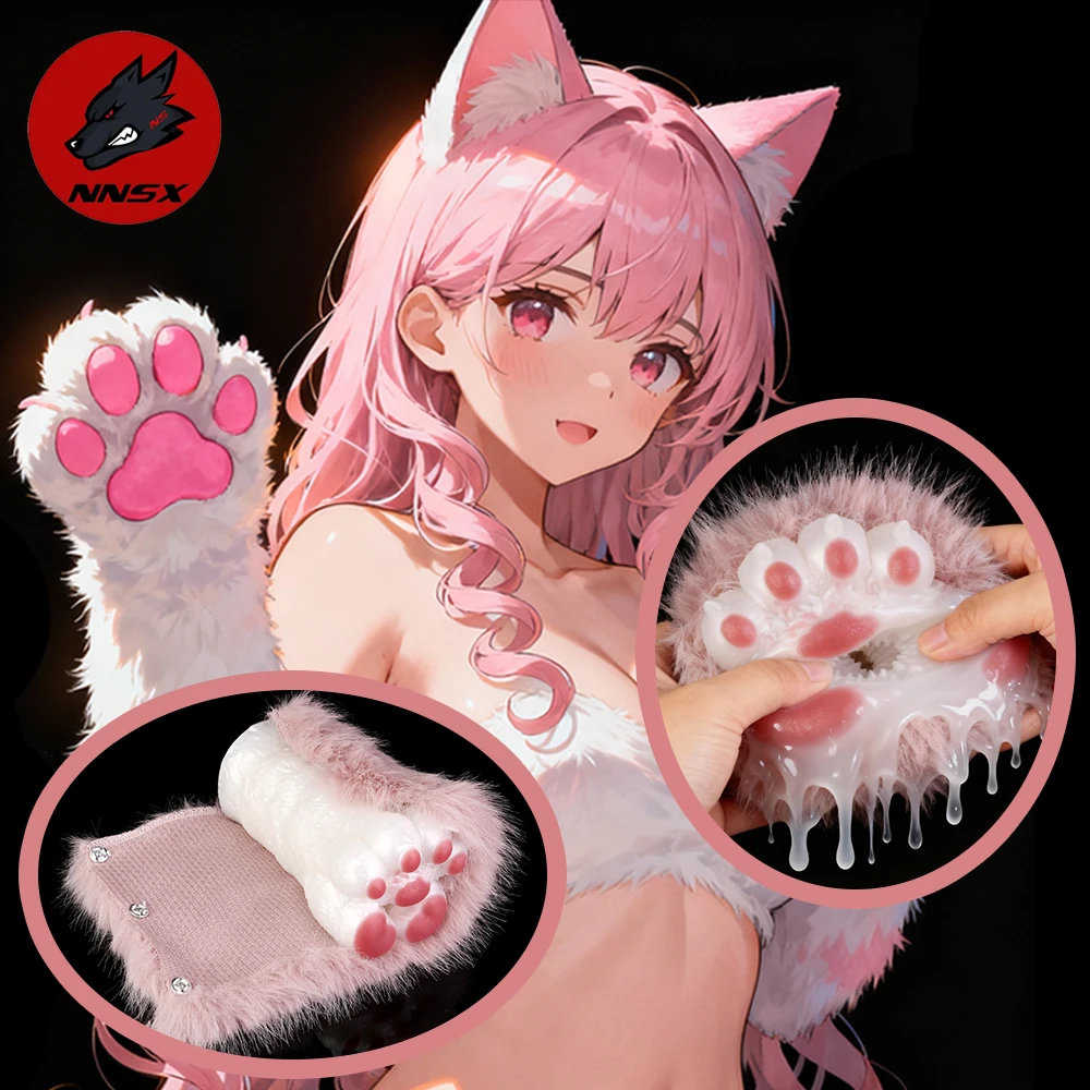 NNSX 716g Masturbator Lalka Seksualna dla Mężczyzn z Motywem Kocich Pazurów, Stymulator Penisa z Poczwórną Waginą, Otwór Analny, Pocket Pussy do Masturbacji