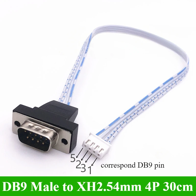 5Pcs 30cm DB9 RS232 Gold-plated Serial 4Pin Small Port Data Terminal Cable Male/Female to XH2.54/PH2.0mm Android Mainboard COM
