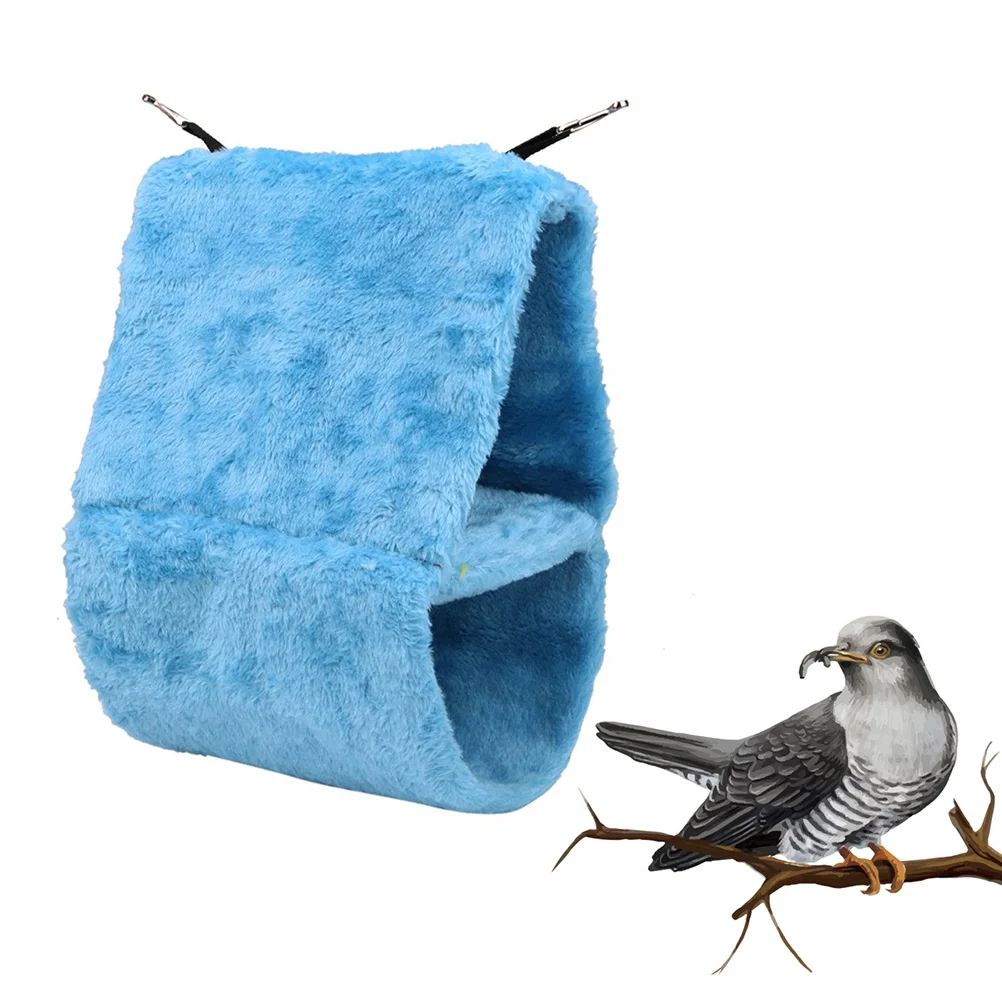 

Size L Blue Corduroy Birdhouse Nest Handwoven Shelter Essential Protection for Parakeets Budgerigar Small Pets