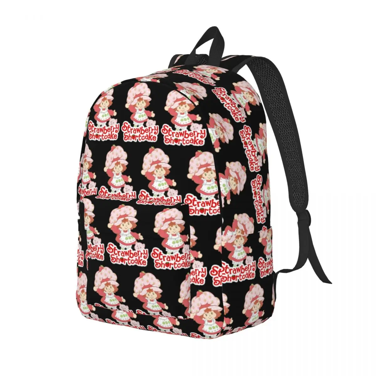 Sweet Strawberry Character Art Student Backpack School Bag Hiking Travel Daypack for Boys Girls Fashion Bookbag Shoulder Bags