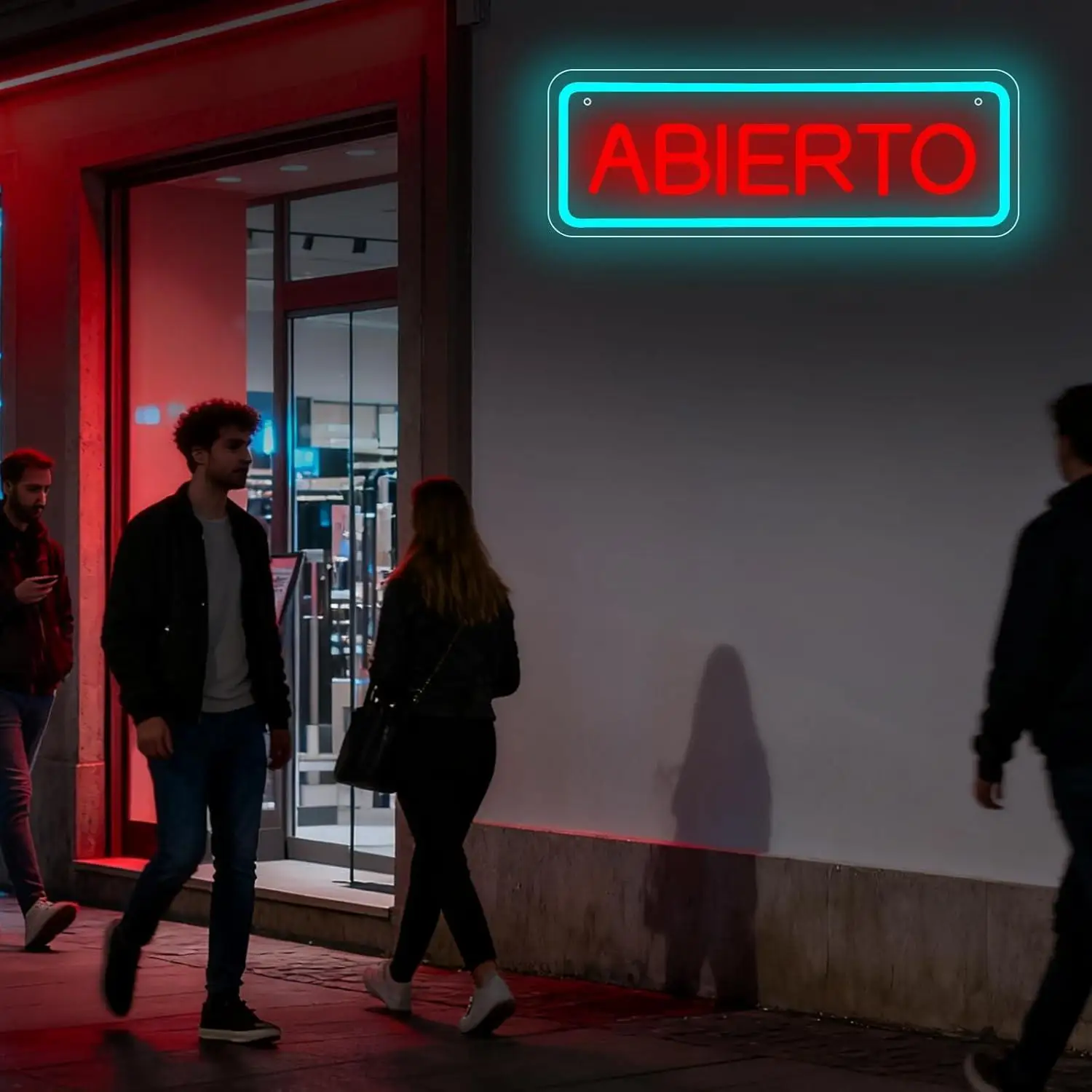 Abierto Open Neon Sign Dimmable USB LED Light for Bar Restaurant Coffee Shop Salon Store Business Wall Window Display Art Sign view 2