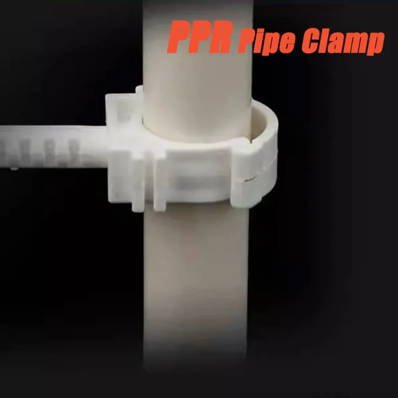 PPR Plastic Pipe Clips U-Type with Expansion Wall Pipe Clamp Buckle Water Pipe Clip Fixing Support Clip Set for Wall Mounting