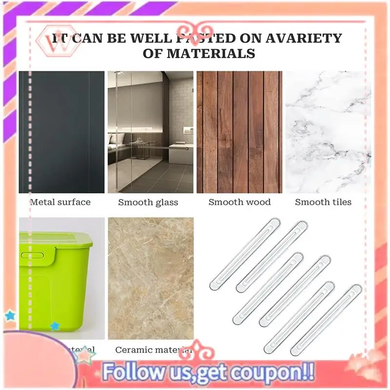Upgraded Rubber Chair Wall Protector From Chair Back,6 Pack Clear Furniture Bumpers Silicone Cabinet Door For Shower Doors