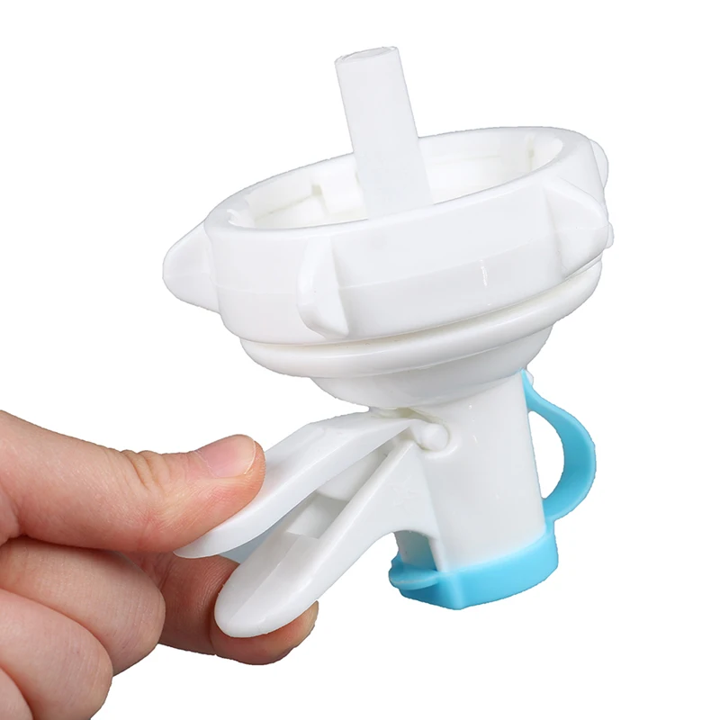 1pc Eco-friendly Plastic Small Portable Camping Home Inverted Water Dispenser Spout Bottle Cap Reusable with Faucet Dust Cover