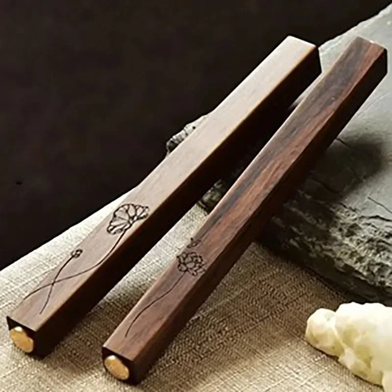 new-1-pair-paperweights-chinese-calligraphy-ink-painting-wood-brass-paper-weight-gift-box-creative-useful-paper-pressing-tools