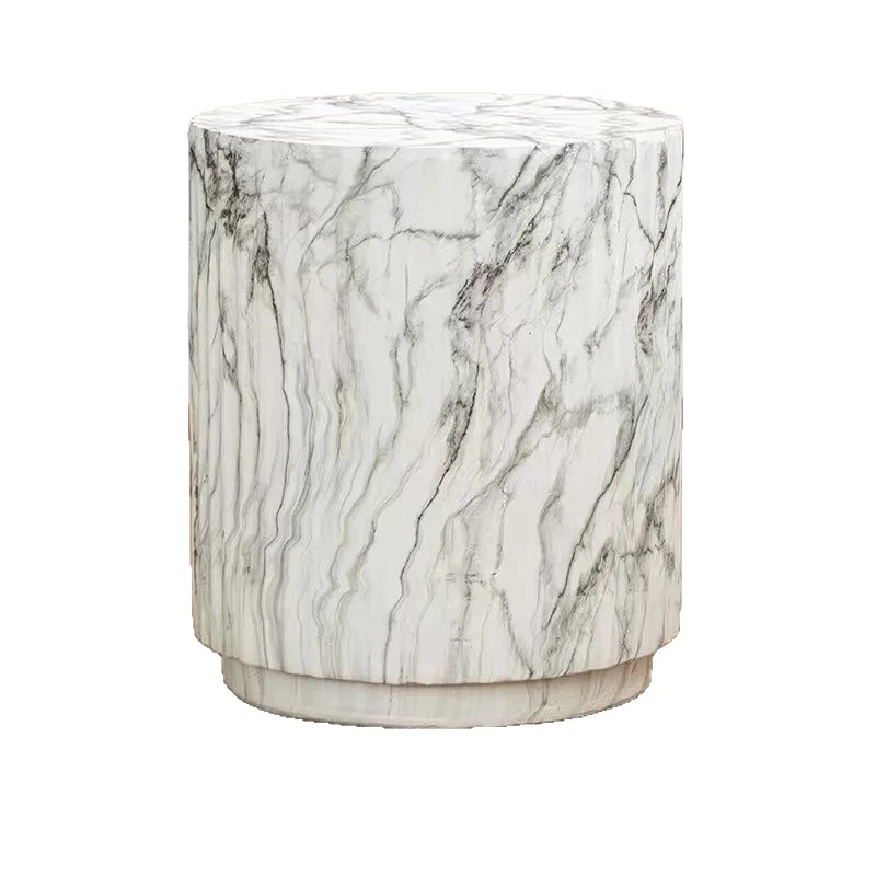 

Modern round imitation stone pattern small stool living room designer high sense Chinese style small apartment stool