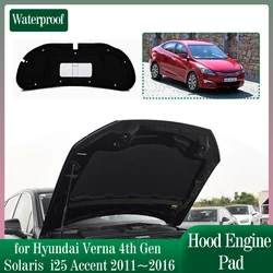 Hood Engine Insulation for Hyundai Verna RB Solaris i25 Accent 2011~2016 Soundproof Heat Cotton Trunk Pad Liner Cover Accessorie