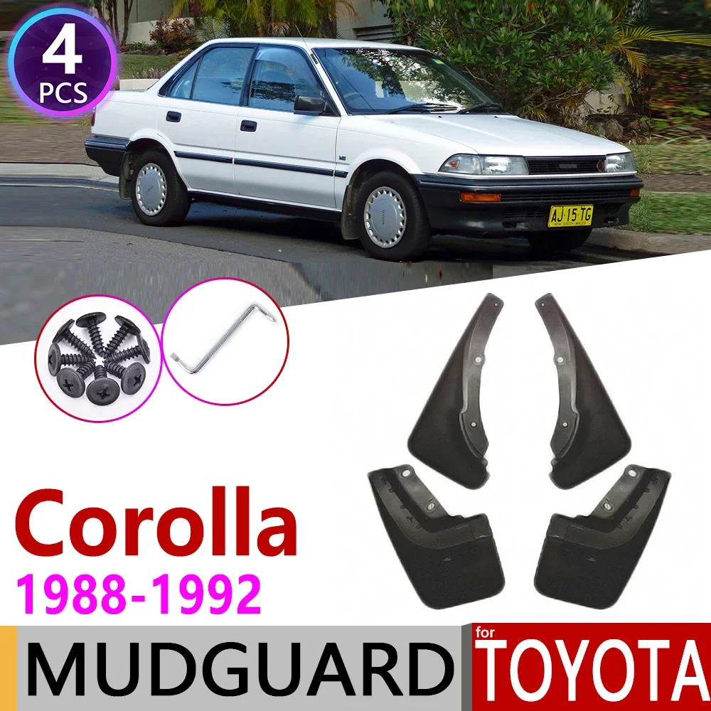 Car Mudflap for Toyota Corolla AE90 E90 6th 6 Gen 1988 1989 1990 1991 1992 Fender Mud Guard Splash Flaps Mudguards Accessories