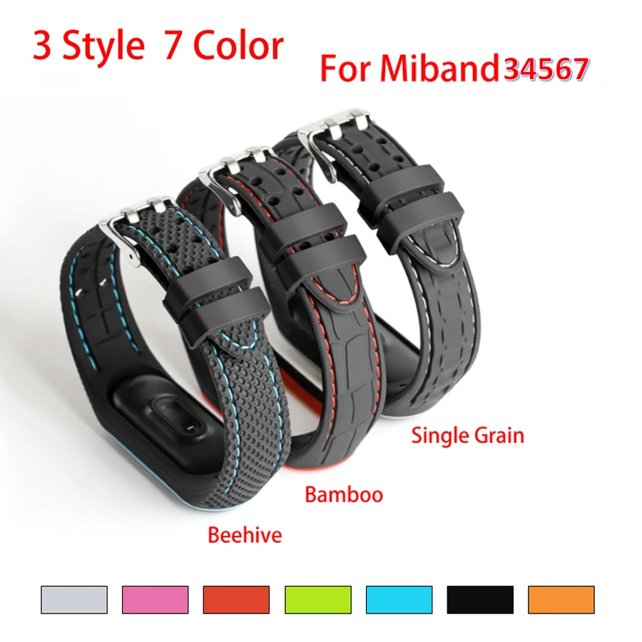 Bracelet Double Ligne pour Xiaomi Mi Band 5, 4, 3, Accessoire de Remplacement Respirant