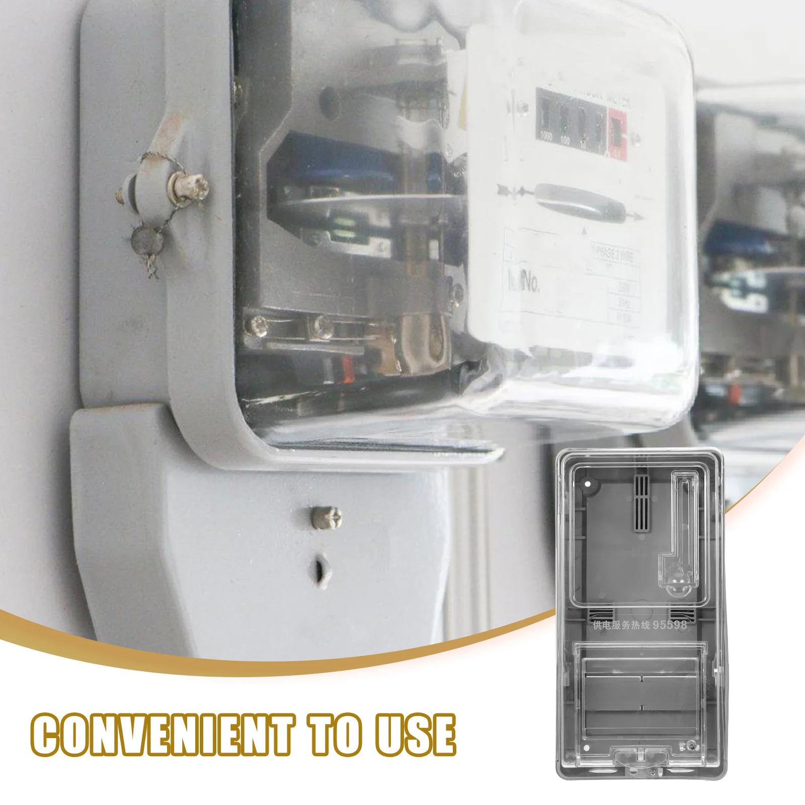 

Transparent Electric Meter Box Household Weatherproof Plastic Electricity Case Durable Pc Material Waterproof Outdoor Indoor