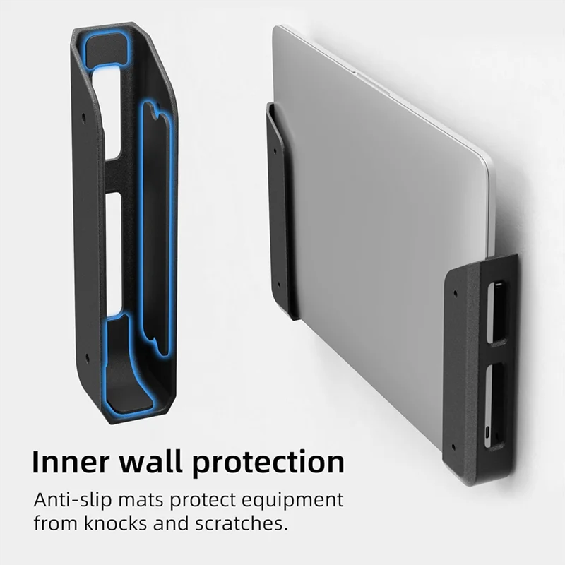

Durable-2Pcs Wall Under Desk Laptop Mount Holder With Anti-Scratch Pads–Universal For Keyboards,Tablets More,2Pcs Wall Under Des