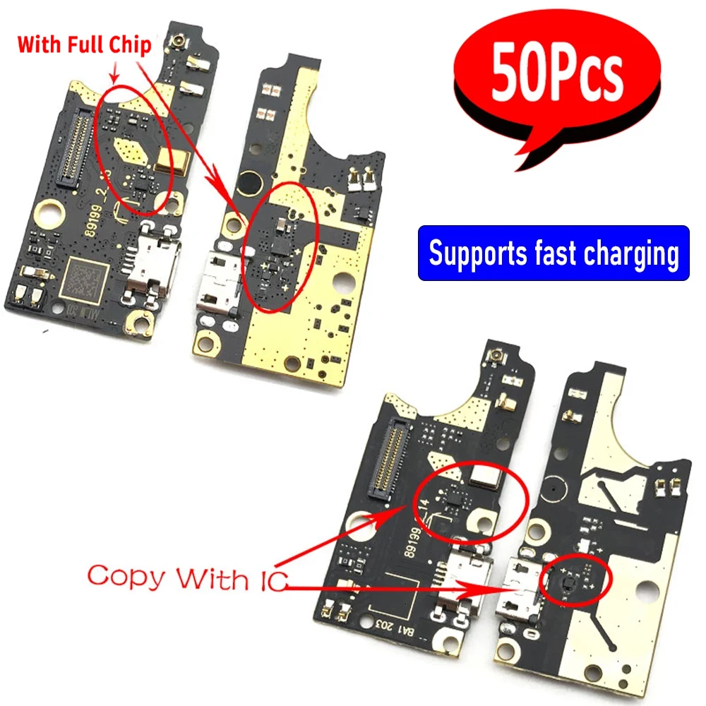 50Pcs, NEW USB Charging Port Microphone Dock Connector Board Flex Cable Parts For Asus zenfone 5Q ZC600KL ( IC - Fast Charging)