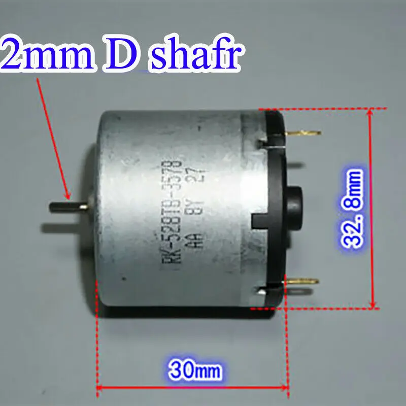 1PC Micro RK-528TB-3578 Carbon Brush Motor DC 1.5V-5V 3V 4100RPM D-shaft Mute Round Electric Motor Engine for DIY Air Pump Toy