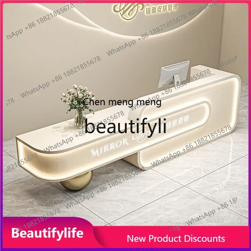 CC Beauty Salon Bar Clothing Store Cashier Counter Training Institution Company Front Desk Reception Desk