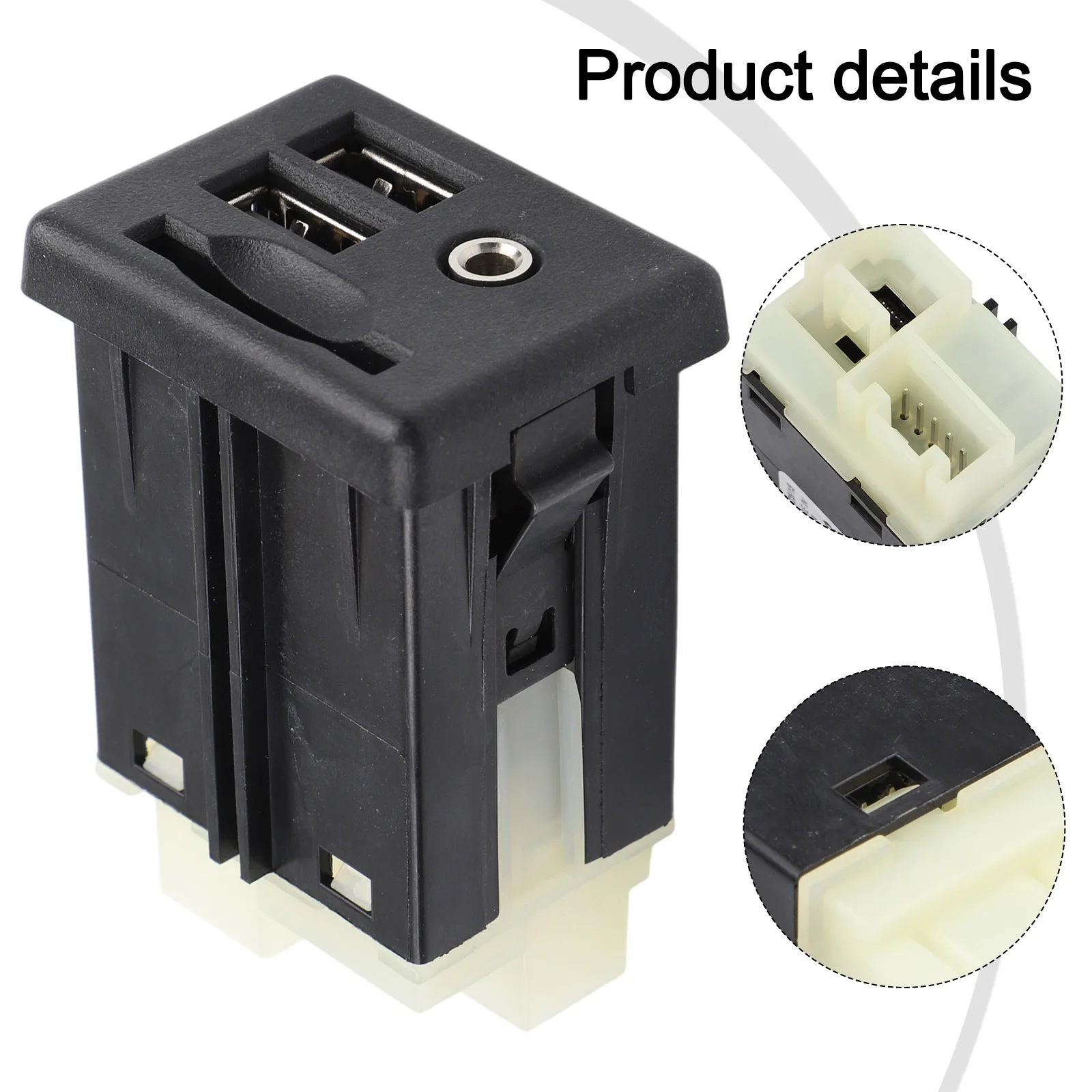 1pcs Black Abs OEM Number 22990883 Auxiliary Interface Dual USB Card Slots For Chevrolet For Cadillac Car Accessories