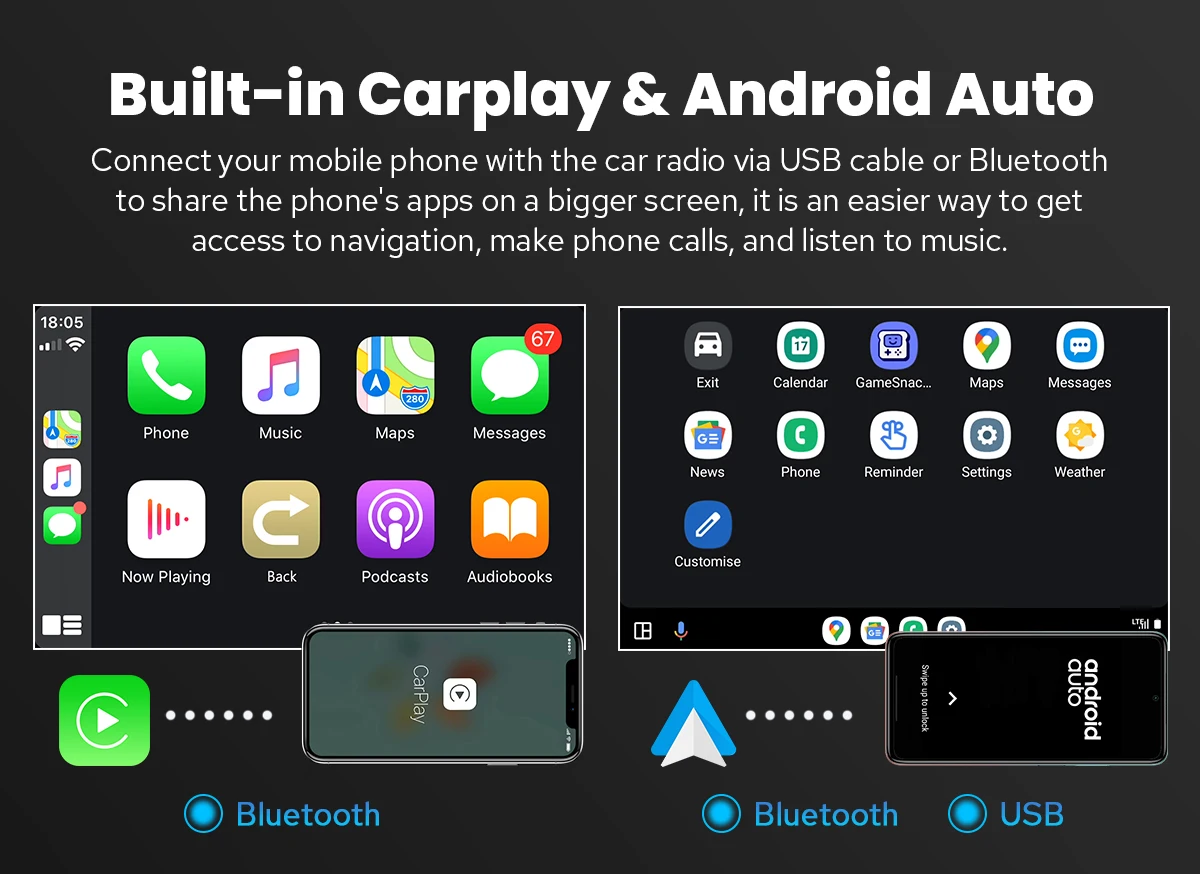 JOYING 9" Android Car Stereo for Subaru Legacy Outback 2015-2018 Wireless CarPlay Android Auto GPS OEM Camera Harman Kardon