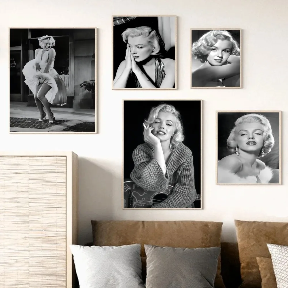 Vintage Marilyn Monroe Vintage Posters Sticky Whitepaper Prints Posters Artwork Posters Wall Stickers