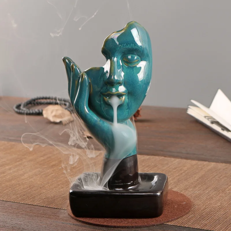 Creative Ceramic Counter Current Incense Burner Sandalwood Stick Holder  Home Decoration  Passionate Kiss