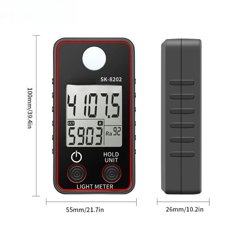 8202 Portable Digital Illuminance Meter High‑Precision Device For Color Rendering Index Color Temperature Light Testing