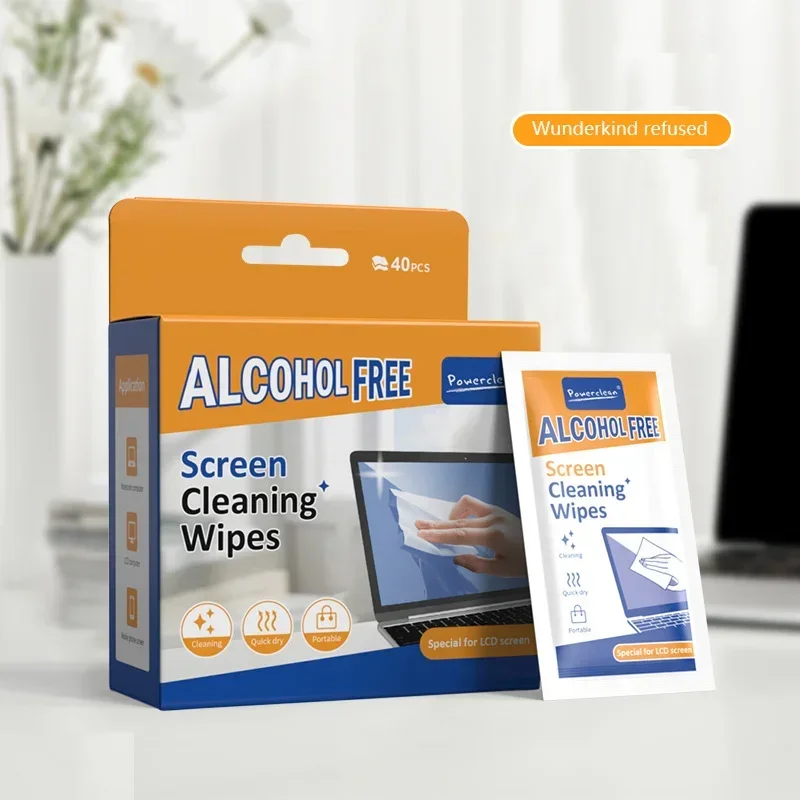 40&30 Pack PC Cleaning Wipes - 2-in-1 Dry and Wet Screen Cleaner Cloths for Cars, Phones, Tablets, Laptops, TVs and Monitors