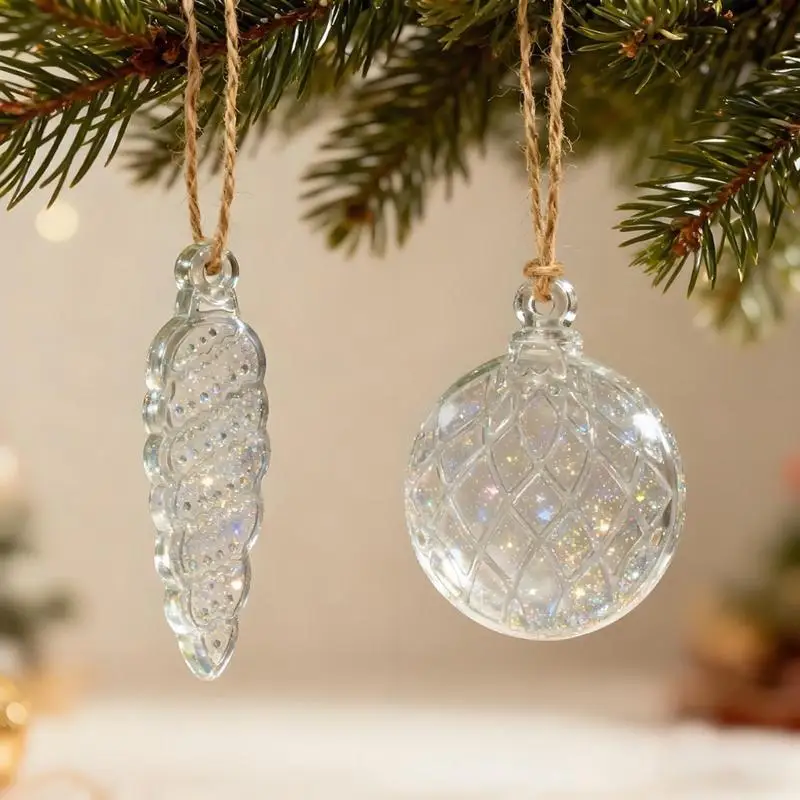 A52E Silicone Pendant Mold Christmas Tree Star Hangings Decoration Mould Jewelry Making Accessories for Craft Lover