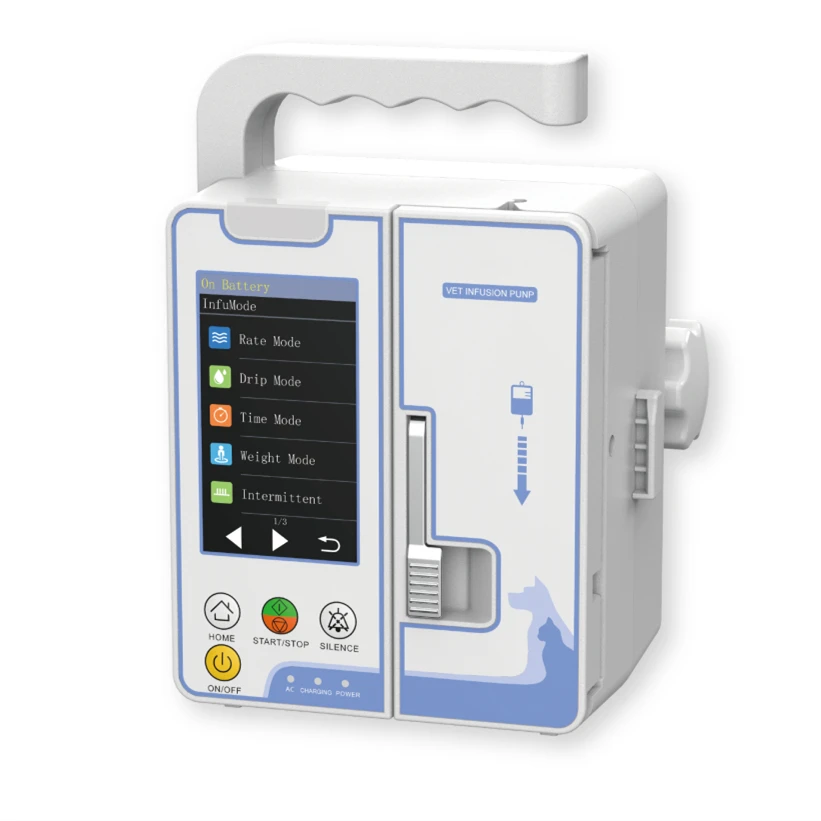 New Upgrade Small Animal Veterinary Pet Clinic ICU Infusion Pump Multi Languages Veterinary Instrument