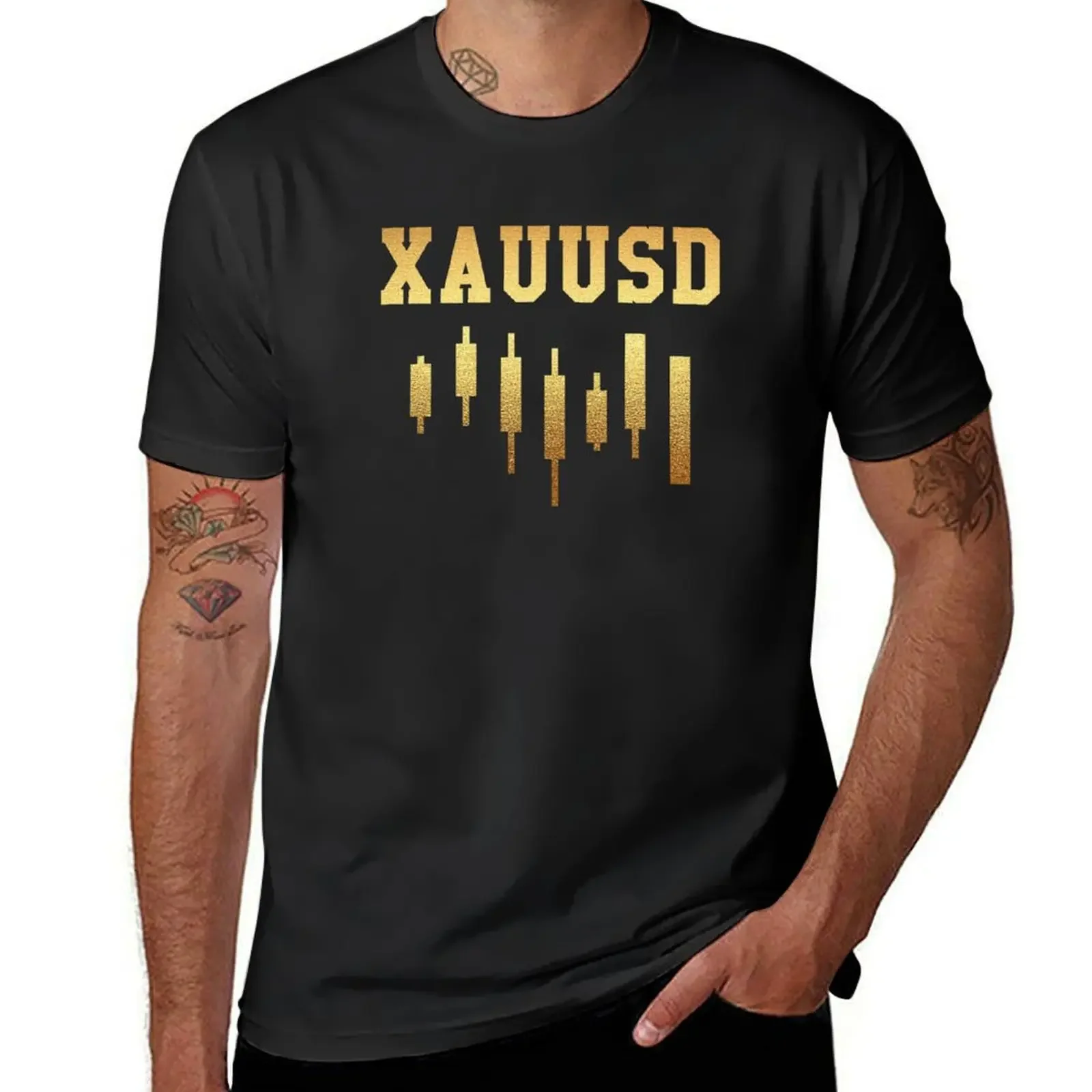 2026 New Fashion Funnys Clothes for Men XAUUSD Day Trading Gold Forex T-Shirt Men Clothing Graphic Harajuku Summer Tops