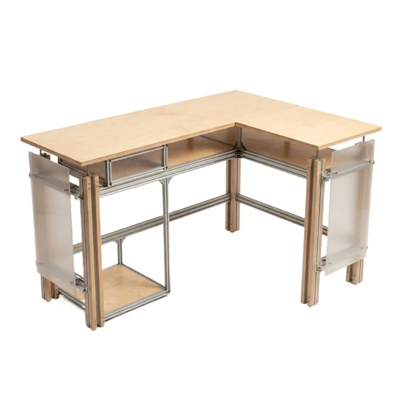 Aluminum acrylic desk, simple engineering desk, wooden rectangular desk, office study table