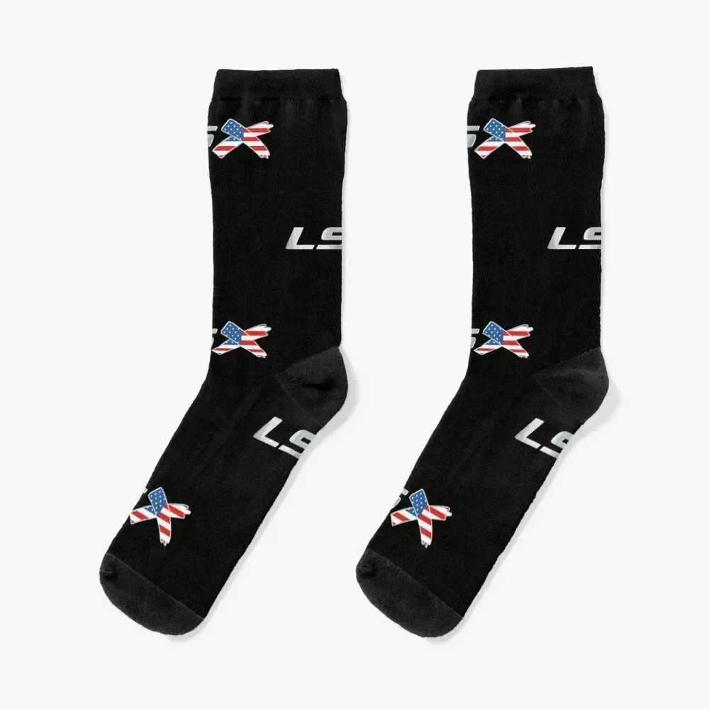 LSX Chrome 427 Bald Eagle Power USA Socks sports stockings Run funny sock japanese fashion Woman Socks Men's