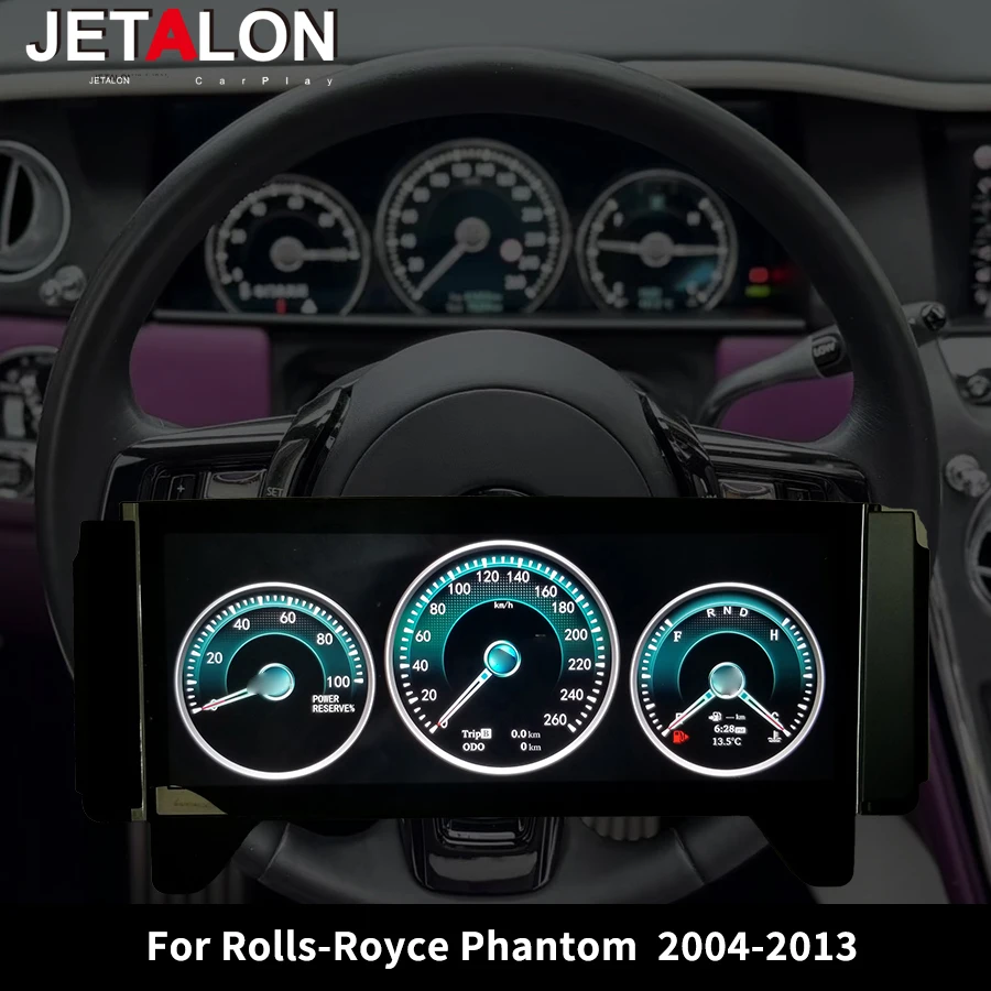 12.5 Inch Car LCD Digital Dashboard Cluster For Rolls Royce Phantom 2004-2013 Cockpit Speedometer Instrument Panel Cluster LINUX
