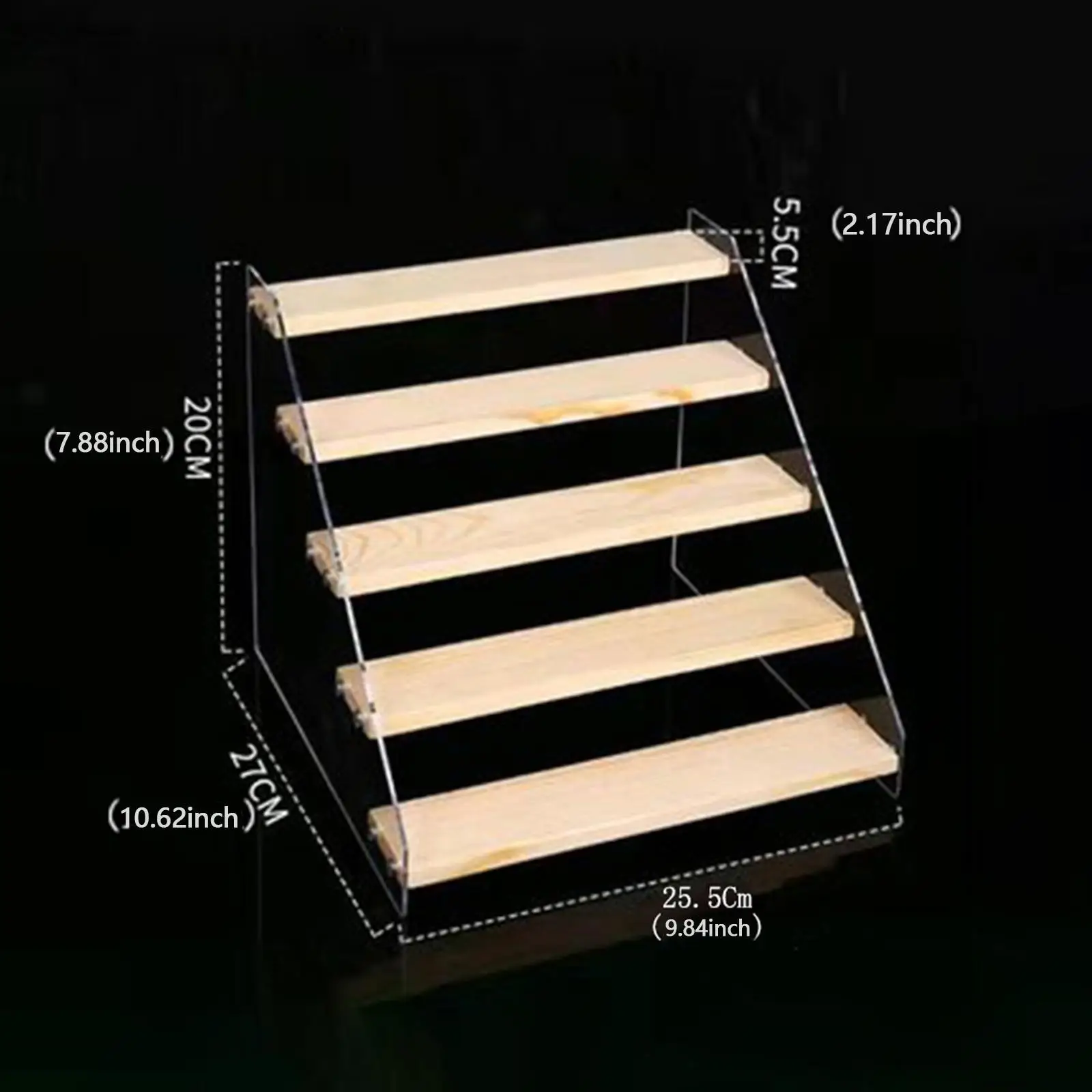 Aanrechtorganizer voor figuren, gelaagd displayrek van acryl