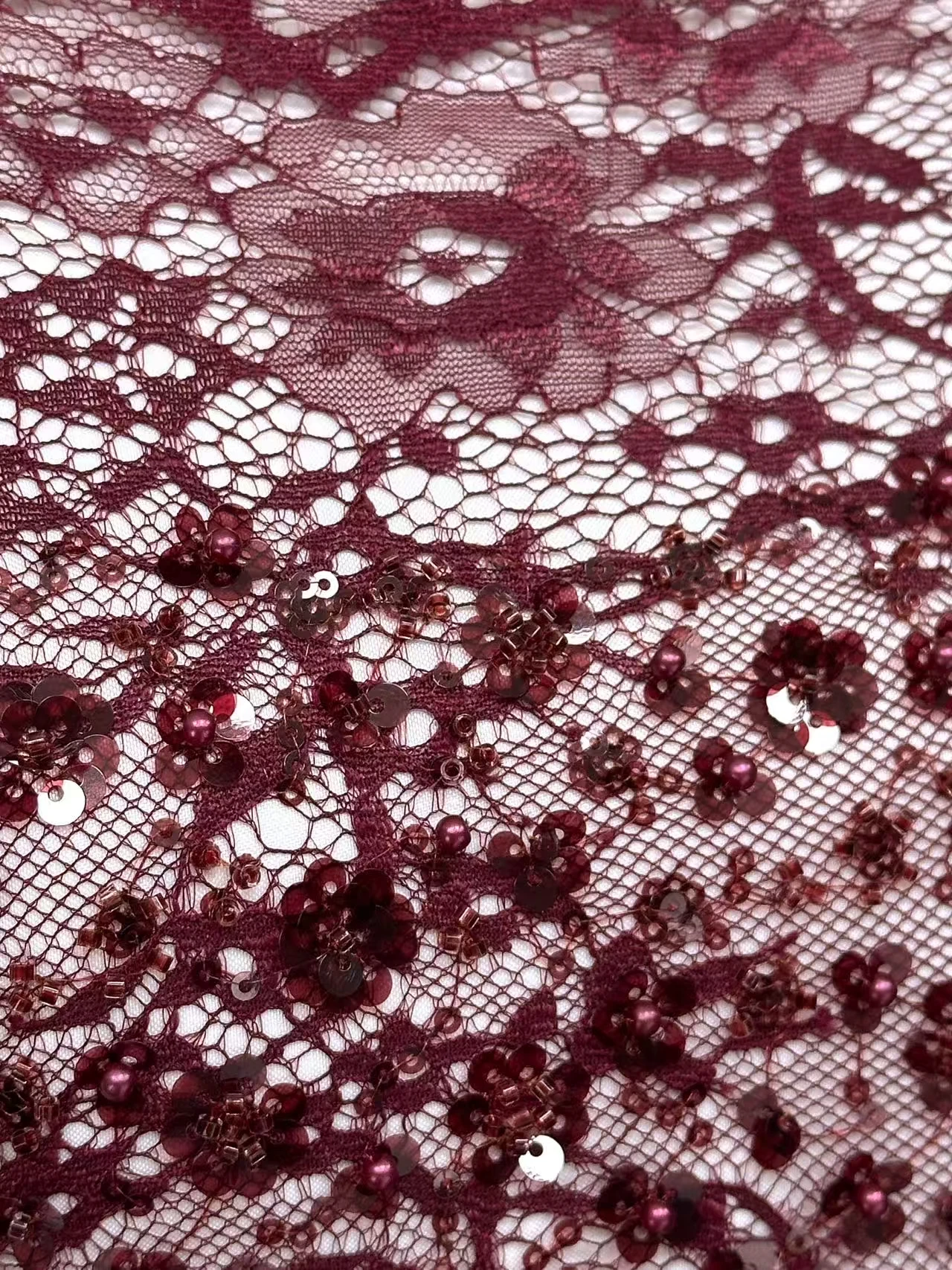 Tecido de renda de tule chantilly preto africano, lantejoulas francesas, contas de malha, tecido de renda nigeriano para mulheres, roupas de noite, vestido sz1734