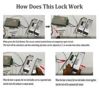 DC12V Fail Safe NC Electric Drop Bolt Lock Access Control Electronic Door Mortise Locks with Time Delay for Gate Entry System 6