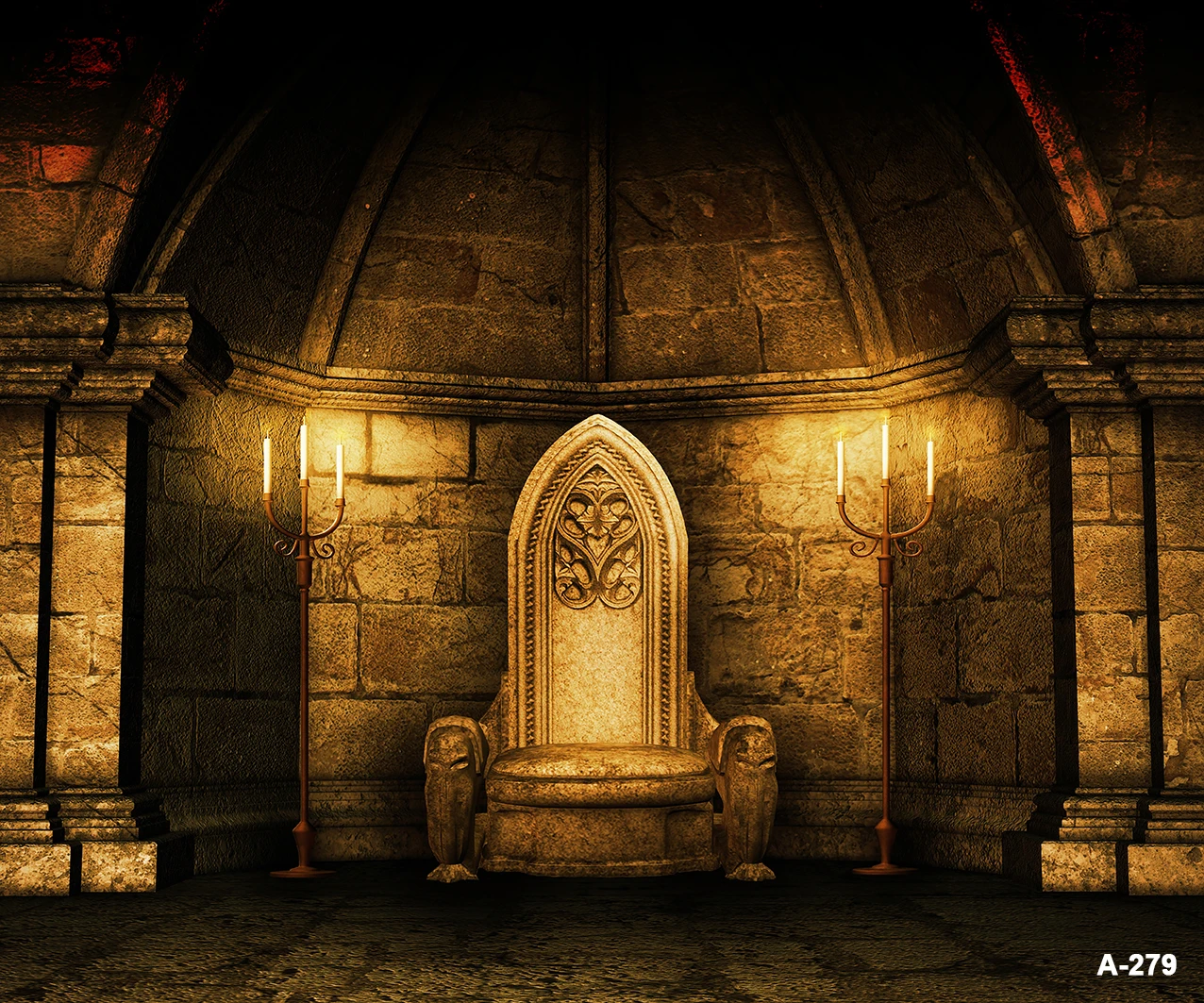 Gold Medieval Palace Light Throne Backdrop High Quality Computer Print Photography Backgrounds Retro Brick Wall Photo Backdrop