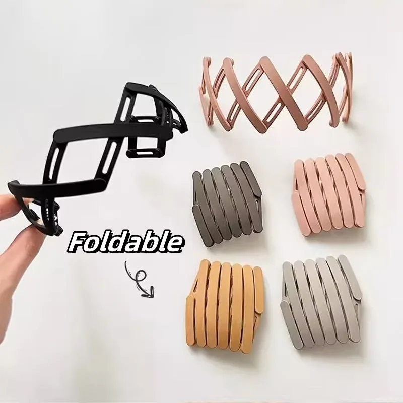 

2pcs Simplicity Foldable Hairband for Women Solid Color Non-Slip Hair Wash Fashion Girl Headband Hair Accessories