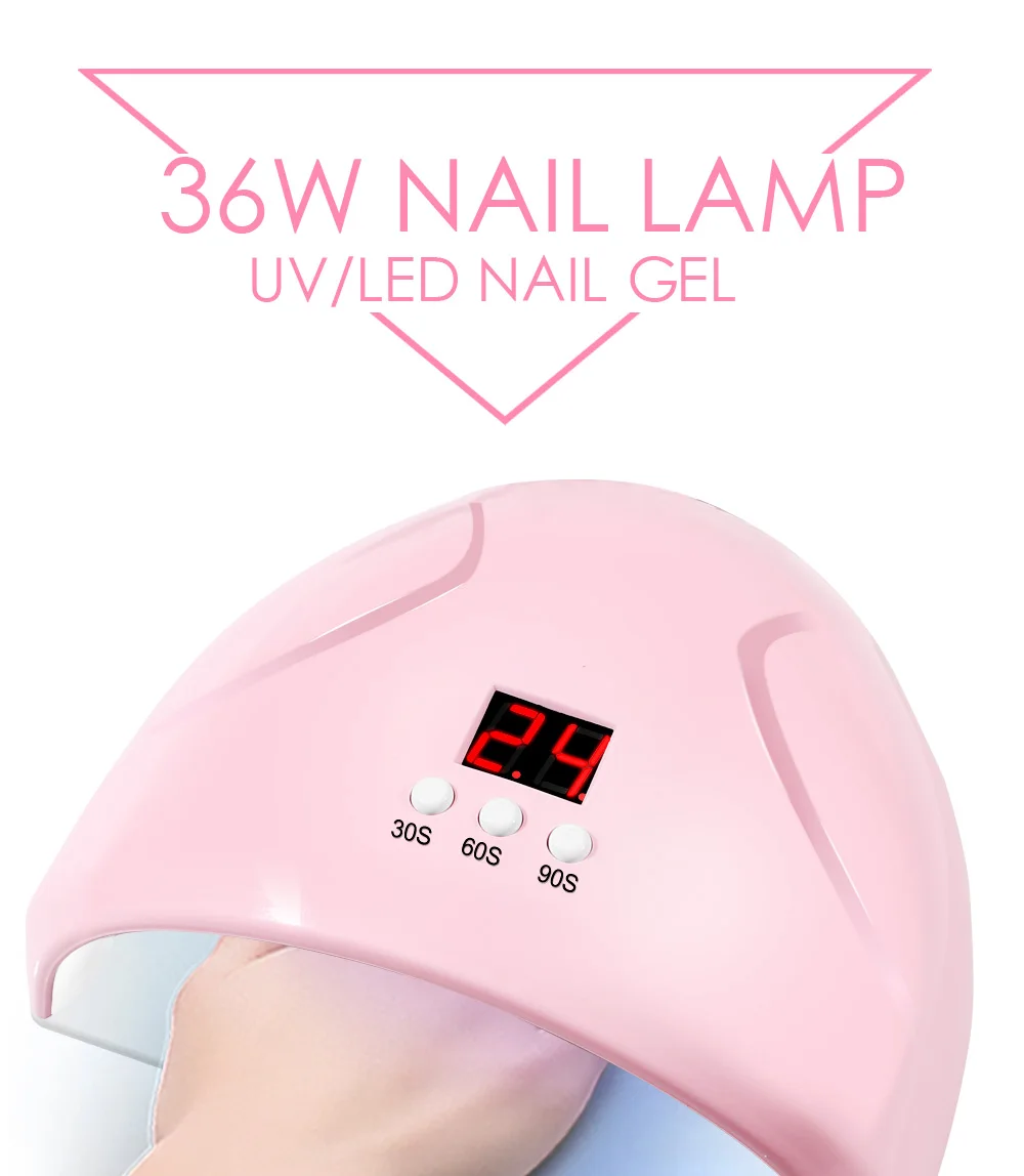 USB Nagel Phototherapie Maschine Nagel Lampe 12 UV LEDs Licht Aushärtung 36 W Nagellack Gel Infrarot Sensor Maschine Nagel kunst – Detail 1