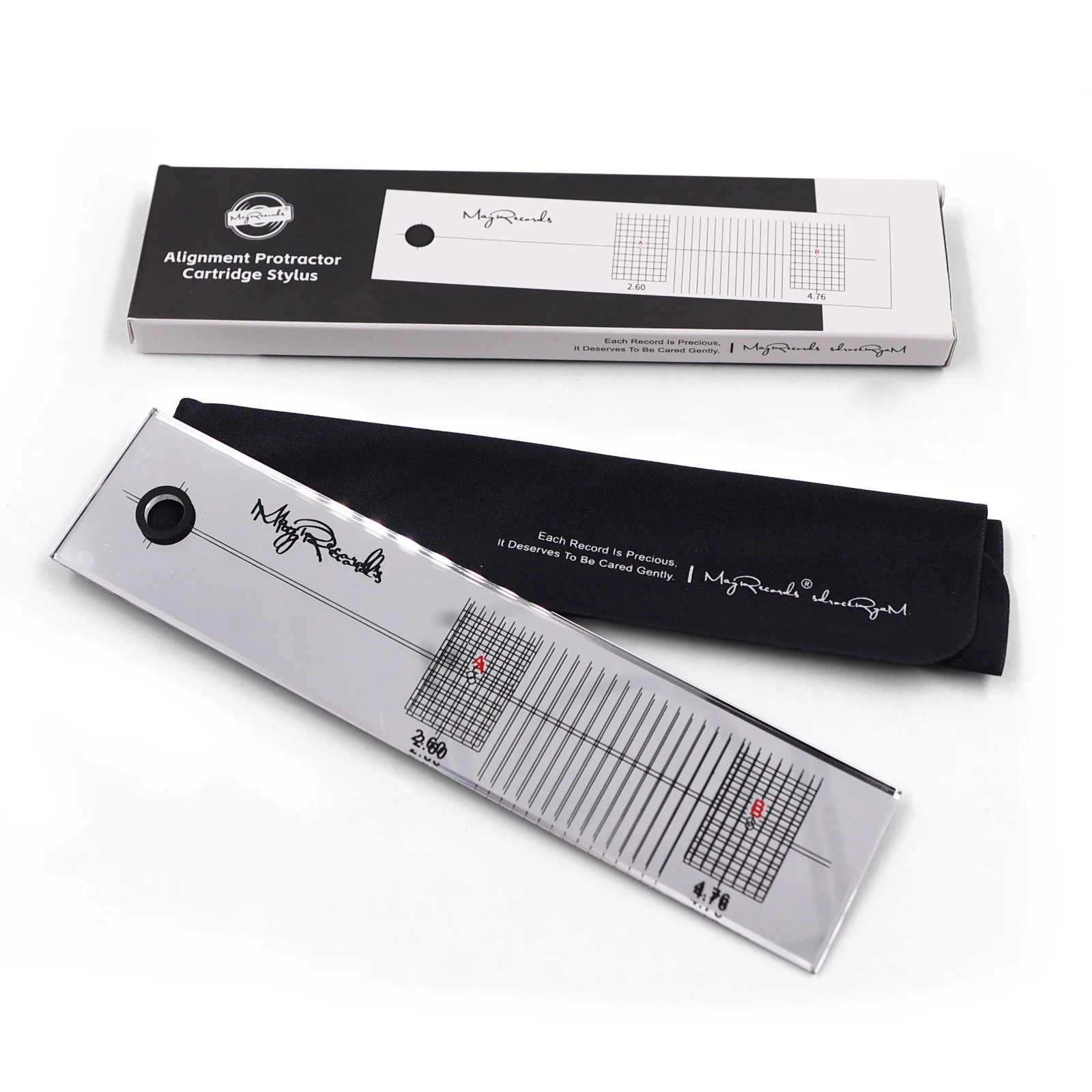 Vendita calda righello di regolazione dello specchio LP cartuccia di vinile stilo allineamento goniometro strumento di calibrazione dell'angolo accessorio fonografo